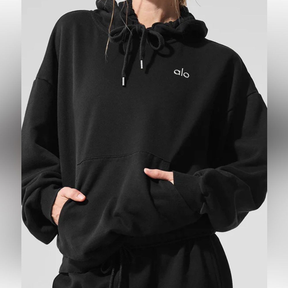 ALO Yoga Black accolade Hoodie - size small - like new